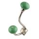 Pea Green Ceramic Silver Iron Hooks